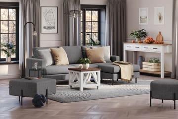 Menard Compact 3-sits Högervänd L-formad Divansoffa i Tyg - Mörkgrå - Möbler - Soffa - Divansoffa & schäslongsoffa - 3 sits soffa med divan