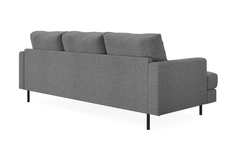 Menard Compact 3-sits Högervänd L-formad Divansoffa i Tyg - Mörkgrå - Möbler - Soffa - Divansoffa & schäslongsoffa - 3 sits soffa med divan