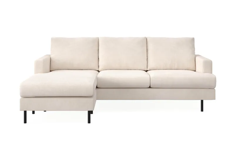 Menard Compact 3-sits Vänstervänd L-formad Divansoffa i Manchester, Beige