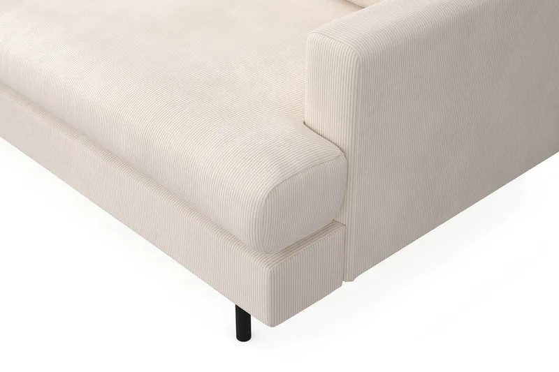 Menard Compact 3-sits Vänstervänd L-formad Divansoffa i Manchester - Beige - Möbler - Soffa - Divansoffa & schäslongsoffa - 3 sits soffa med divan