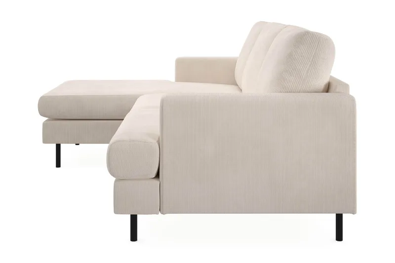Menard Compact 3-sits Vänstervänd L-formad Divansoffa i Manchester - Beige - Möbler - Soffa - Divansoffa & schäslongsoffa - 3 sits soffa med divan
