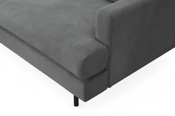 Menard Compact 3-sits Vänstervänd L-formad Divansoffa i Manchester - Grå - Möbler - Soffa - Divansoffa & schäslongsoffa - 3 sits soffa med divan