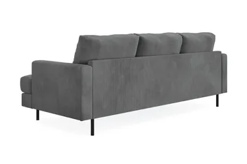 Menard Compact 3-sits Vänstervänd L-formad Divansoffa i Manchester - Grå - Möbler - Soffa - Divansoffa & schäslongsoffa - 3 sits soffa med divan