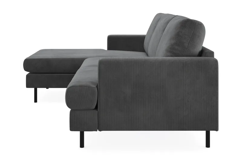 Menard Compact 3-sits Vänstervänd L-formad Divansoffa i Manchester - Grå - Möbler - Soffa - Divansoffa & schäslongsoffa - 3 sits soffa med divan