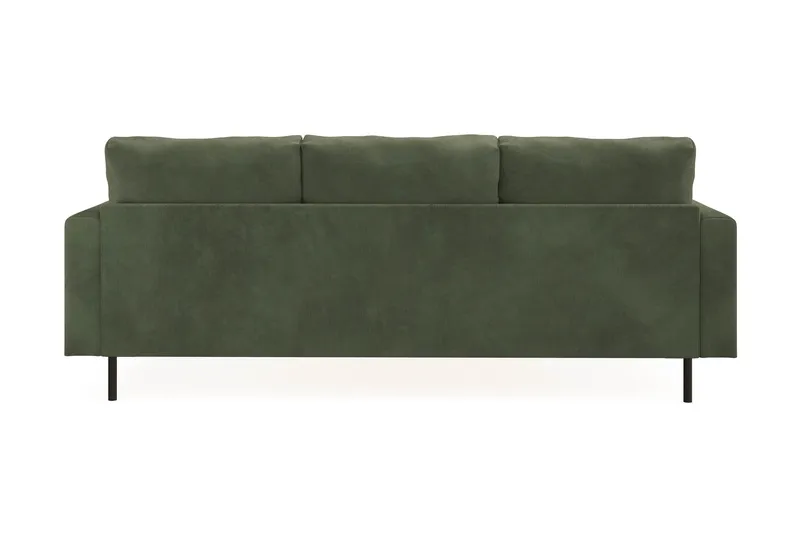 Menard Compact 3-sits Vänstervänd L-formad Divansoffa i Manchester - Grön - Möbler - Soffa - Divansoffa & schäslongsoffa - 3 sits soffa med divan