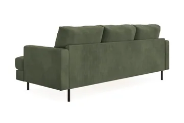 Menard Compact 3-sits Vänstervänd L-formad Divansoffa i Manchester - Grön - Möbler - Soffa - Divansoffa & schäslongsoffa - 3 sits soffa med divan