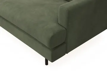 Menard Compact 3-sits Vänstervänd L-formad Divansoffa i Manchester - Grön - Möbler - Soffa - Divansoffa & schäslongsoffa - 3 sits soffa med divan