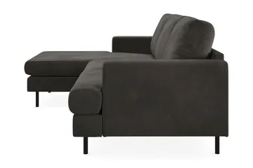Menard Compact 3-sits Vänstervänd L-formad Divansoffa i Manchester - Mörkgrå - Möbler - Soffa - Divansoffa & schäslongsoffa - 3 sits soffa med divan