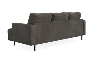 Menard Compact 3-sits Vänstervänd L-formad Divansoffa i Manchester - Mörkgrå - Möbler - Soffa - Divansoffa & schäslongsoffa - 3 sits soffa med divan