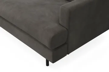 Menard Compact 3-sits Vänstervänd L-formad Divansoffa i Manchester - Mörkgrå - Möbler - Soffa - Divansoffa & schäslongsoffa - 3 sits soffa med divan