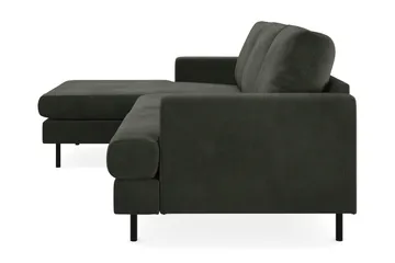 Menard Compact 3-sits Vänstervänd L-formad Divansoffa i Manchester - Mörkgrön - Möbler - Soffa - Divansoffa & schäslongsoffa - 3 sits soffa med divan