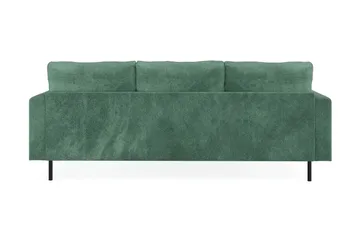 Menard Compact 3-sits Vänstervänd L-formad Divansoffa i Sammet - Mörkgrön - Möbler - Soffa - Divansoffa & schäslongsoffa - 3 sits soffa med divan