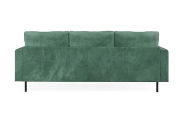 Menard Compact 3-sits Vänstervänd L-formad Divansoffa i Sammet - Mörkgrön - Möbler - Soffa - Divansoffa & schäslongsoffa - 3 sits soffa med divan