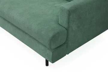 Menard Compact 3-sits Vänstervänd L-formad Divansoffa i Sammet - Mörkgrön - Möbler - Soffa - Divansoffa & schäslongsoffa - 3 sits soffa med divan