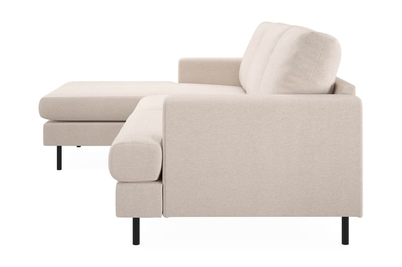 Menard Compact 3-sits Vänstervänd L-formad Divansoffa i Tyg - Beige - Möbler - Soffa - Divansoffa & schäslongsoffa - 3 sits soffa med divan