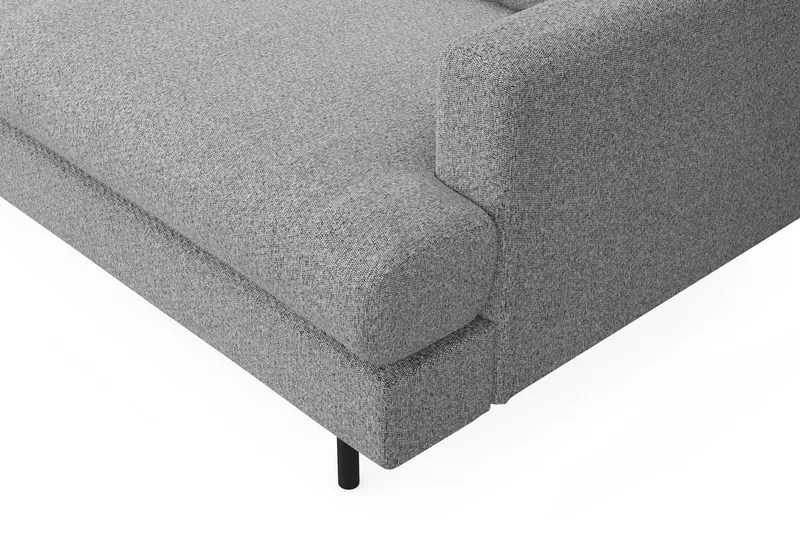 Menard Compact 3-sits Vänstervänd L-formad Divansoffa i Tyg - Grå - Möbler - Soffa - Divansoffa & schäslongsoffa - 3 sits soffa med divan