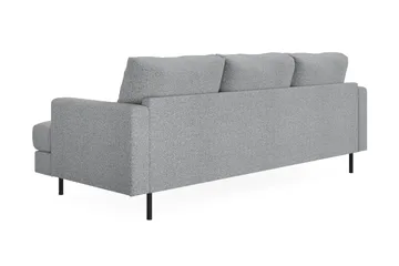 Menard Compact 3-sits Vänstervänd L-formad Divansoffa i Tyg - Grå - Möbler - Soffa - Divansoffa & schäslongsoffa - 3 sits soffa med divan