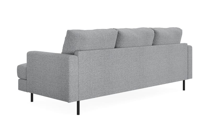 Menard Compact 3-sits Vänstervänd L-formad Divansoffa i Tyg - Grå - Möbler - Soffa - Divansoffa & schäslongsoffa - 3 sits soffa med divan