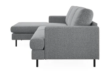 Menard Compact 3-sits Vänstervänd L-formad Divansoffa i Tyg - Grå - Möbler - Soffa - Divansoffa & schäslongsoffa - 3 sits soffa med divan