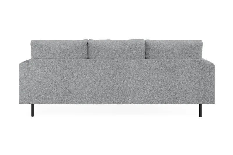 Menard Compact 3-sits Vänstervänd L-formad Divansoffa i Tyg - Grå - Möbler - Soffa - Divansoffa & schäslongsoffa - 3 sits soffa med divan