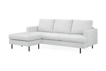 Menard Compact 3-sits Vänstervänd L-formad Divansoffa i Tyg - Ljusgrå - Möbler - Soffa - Divansoffa & schäslongsoffa - 3 sits soffa med divan