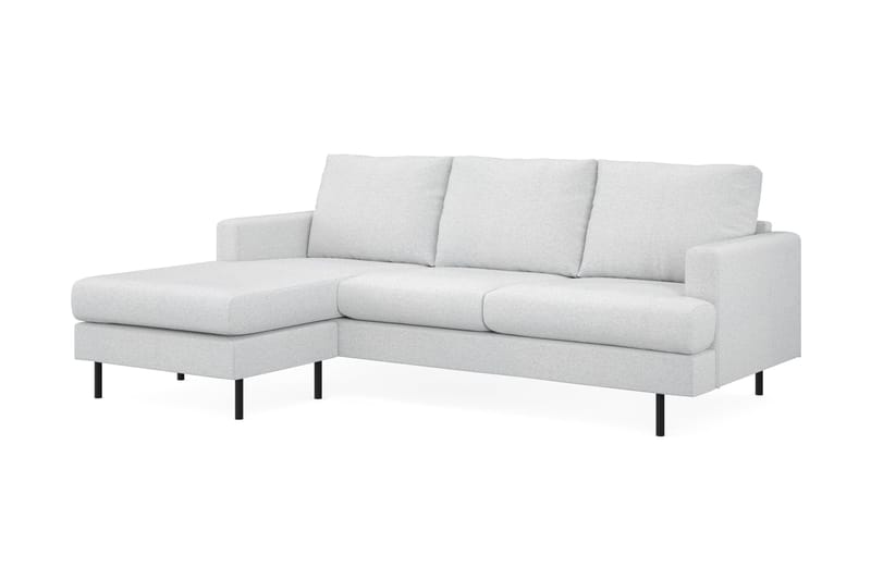 Menard Compact 3-sits Vänstervänd L-formad Divansoffa i Tyg - Ljusgrå - Möbler - Soffa - Divansoffa & schäslongsoffa - 3 sits soffa med divan