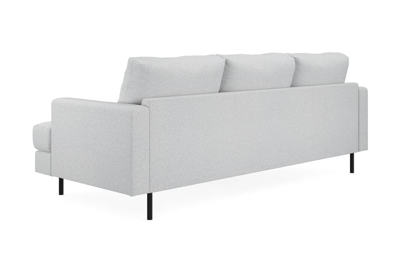Menard Compact 3-sits Vänstervänd L-formad Divansoffa i Tyg - Ljusgrå - Möbler - Soffa - Divansoffa & schäslongsoffa - 3 sits soffa med divan