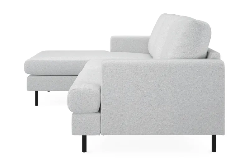 Menard Compact 3-sits Vänstervänd L-formad Divansoffa i Tyg - Ljusgrå - Möbler - Soffa - Divansoffa & schäslongsoffa - 3 sits soffa med divan