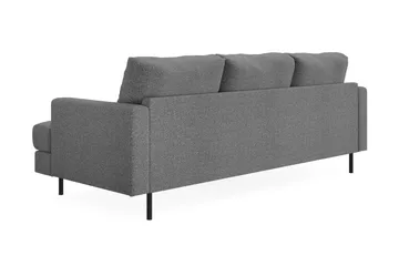 Menard Compact 3-sits Vänstervänd L-formad Divansoffa i Tyg - Mörkgrå - Möbler - Soffa - Divansoffa & schäslongsoffa - 3 sits soffa med divan