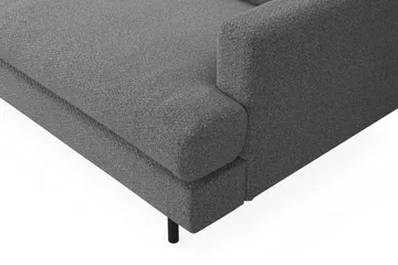 Menard Compact 3-sits Vänstervänd L-formad Divansoffa i Tyg - Mörkgrå - Möbler - Soffa - Divansoffa & schäslongsoffa - 3 sits soffa med divan