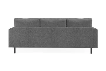 Menard Compact 3-sits Vänstervänd L-formad Divansoffa i Tyg - Mörkgrå - Möbler - Soffa - Divansoffa & schäslongsoffa - 3 sits soffa med divan