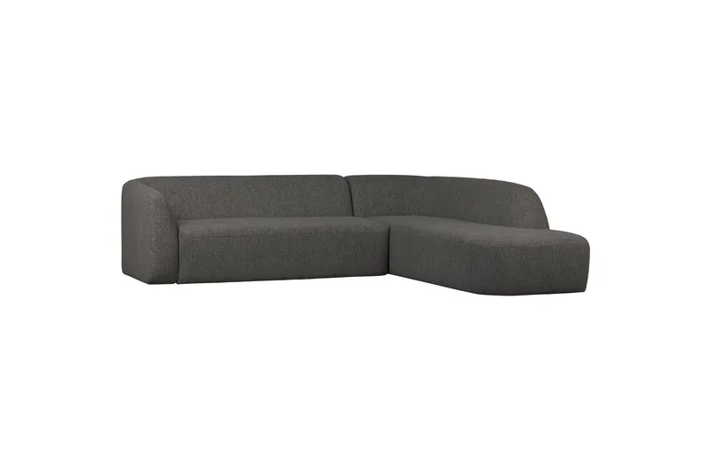 Mooli Soffa med Schäslong 3-sits, Grå/Svart