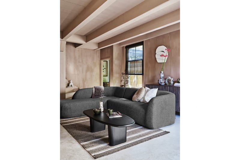 Mooli Soffa med Schäslong 3-sits - Grå/Svart - Möbler - Soffa - Divansoffa & schäslongsoffa - 3 sits soffa med divan