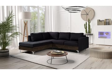 Oberting Soffa - Svart - Möbler - Soffa - Divansoffa & schäslongsoffa - 3 sits soffa med divan