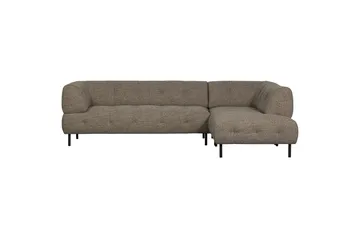 Ranta Soffa med Schäslong 3-sits - Mörkbrun - Möbler - Soffa - Divansoffa & schäslongsoffa - 3 sits soffa med divan