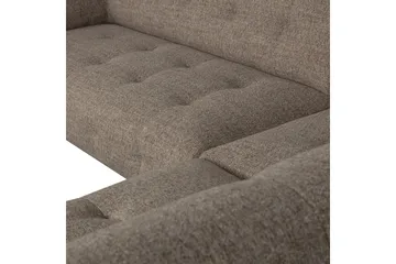 Ranta Soffa med Schäslong 3-sits - Mörkbrun - Möbler - Soffa - Divansoffa & schäslongsoffa - 3 sits soffa med divan