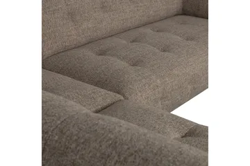 Ranta Soffa med Schäslong 3-sits - Mörkbrun - Möbler - Soffa - Divansoffa & schäslongsoffa - 3 sits soffa med divan