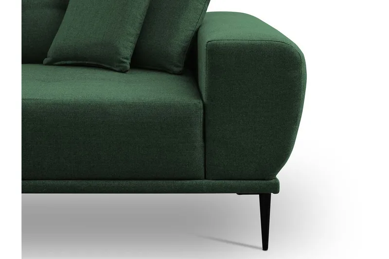 Rapale 3-sits Soffa med Divan Höger med Kuddar - Sammet/Gul - Möbler - Soffa - Divansoffa & schäslongsoffa - 3 sits soffa med divan