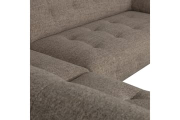 Soffa med Schäslong Kuusirant 3-sits - Mörkbrun - Möbler - Soffa - Divansoffa & schäslongsoffa - 3 sits soffa med divan