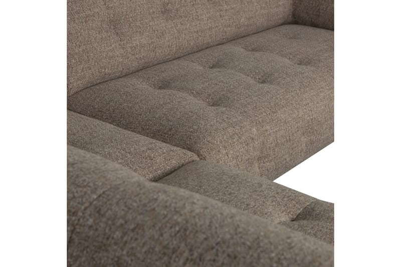Soffa med Schäslong Kuusirant 3-sits - Mörkbrun - Möbler - Soffa - Divansoffa & schäslongsoffa - 3 sits soffa med divan
