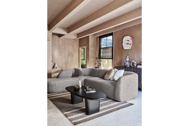 Soffa med Schäslong Mooli 3-sits - Grå - Möbler - Soffa - Divansoffa & schäslongsoffa - 3 sits soffa med divan