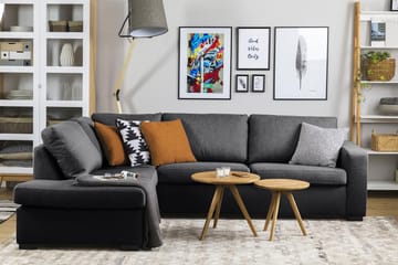 Soffa Nevada 2,5-sits med Schäslong Vänster - Mörkgr�å - Möbler - Soffa - Divansoffa & schäslongsoffa - 3 sits soffa med divan