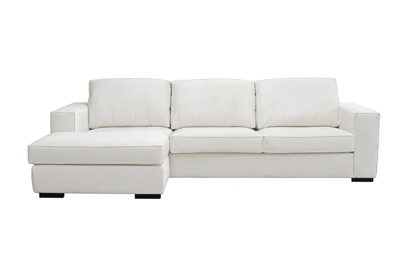 Steinland Divansoffa Vänster - Vit, träben - Möbler - Soffa - Divansoffa & schäslongsoffa - 3 sits soffa med divan