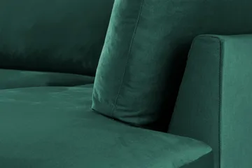 Trend 4-sits Högervänd L-formad Schäslongsoffa i Sammet - Grön - Möbler - Soffa - Divansoffa & schäslongsoffa - 4 sits soffa med divan