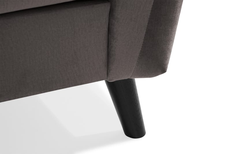 Trend 4-sits Högervänd L-formad Schäslongsoffa i Sammet - Mörkgrå - Möbler - Soffa - Divansoffa & schäslongsoffa - 4 sits soffa med divan