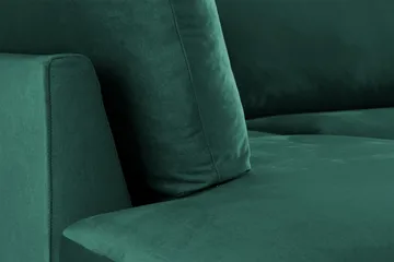 Trend 4-sits Vänstervänd L-formad Schäslongsoffa i Sammet - Grön - Möbler - Soffa - Divansoffa & schäslongsoffa - 4 sits soffa med divan