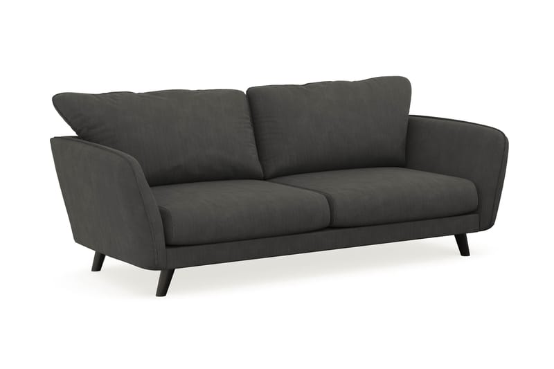 Trend Lyx 3-sits Manchestersoffa - Mörkgrå - Möbler - Soffa - Divansoffa & schäslongsoffa - 3 sits soffa med divan