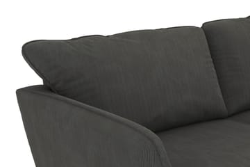 Trend Lyx 3-sits Manchestersoffa - Mörkgrå - Möbler - Soffa - Divansoffa & schäslongsoffa - 3 sits soffa med divan