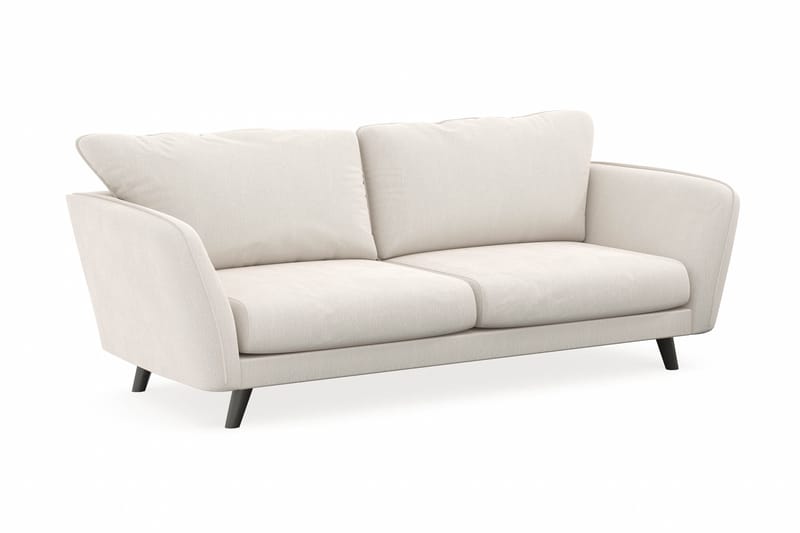 Trend Lyx 3-sits Sammetssoffa - Krämvit - Möbler - Soffa - 3 sits soffa