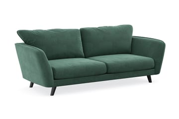 Trend Lyx 3-sits Sammetssoffa - Mörkgrön - Möbler - Soffa - Divansoffa & schäslongsoffa - 3 sits soffa med divan